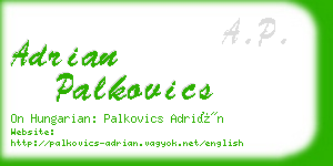 adrian palkovics business card